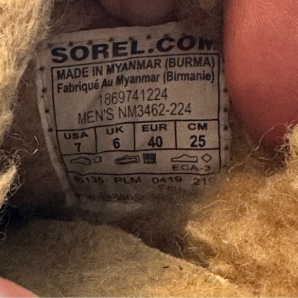 Sorel Men’s Falcon Ridge Ii Suede Slippers Open Back Faux Fur Mules Size 7 - Picture 7 of 7